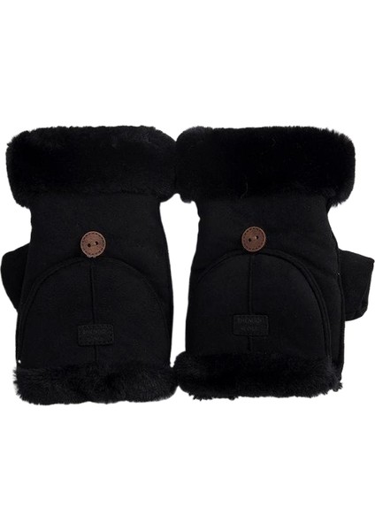 Bisiklet Elnleri Süet Kadın Öğrenciler Yetişkin Sonbahar ve Kış Sıcak Sevimli Artı Kadife Kalın Kapaklı Dokunmatik Ekran Elnleri (Yurt Dışından)