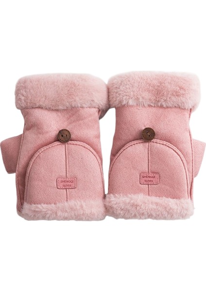 Bisiklet Elnleri Süet Kadın Öğrenciler Yetişkin Sonbahar ve Kış Sıcak Sevimli Artı Kadife Kalın Kapaklı Dokunmatik Ekran Elnleri (Yurt Dışından)