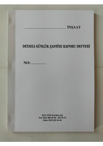 Detaylı Günlük Şantiye Rapor Defteri