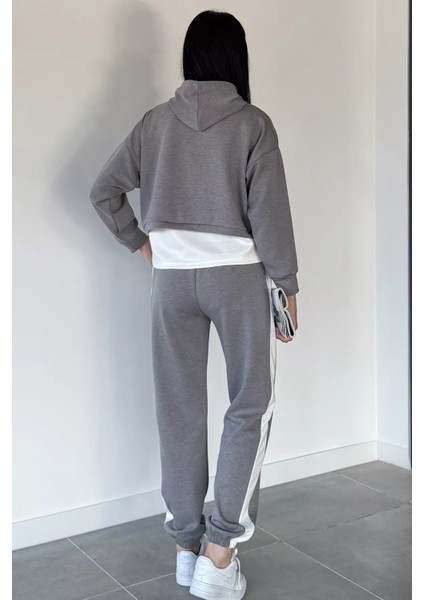 Kadın Alt Eşofman Likralı Atlet Sweat Üçlü Eşofman Takımı P-00018929 fırsatları