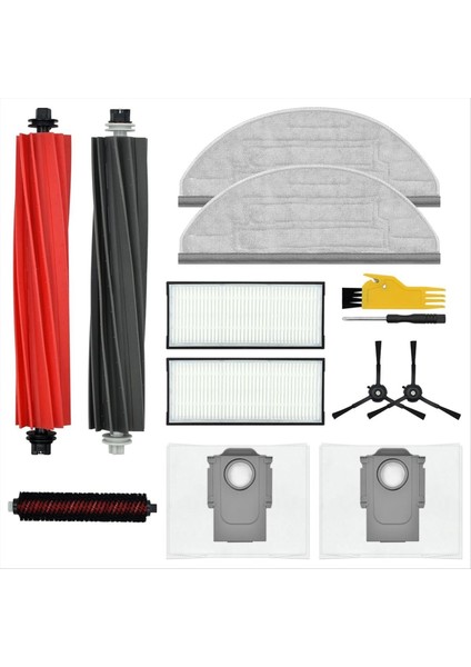 Roborock S8 Pro Ultra Için Ana Fırça Filtre Yan Fırça Torbası Paspas Ped Yedek Parçaları (Yurt Dışından)