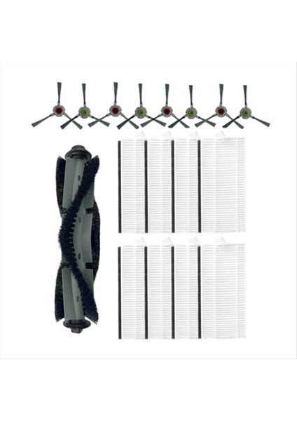 Airrobo P30 Robot Için Vakum Süpürge Ana Yan Fırça Hepa Filtre Aksesuarları Yeniden Yedek Parçalar (Yurt Dışından)