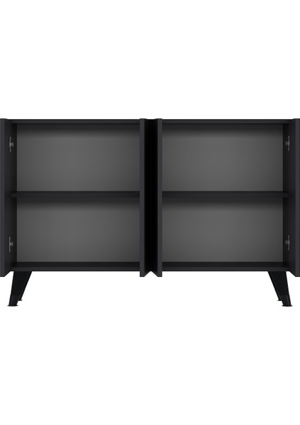8190KM-128DD Konsol,kahve Köşesi,ayakkabılık,ofis Evrak Dolabı,mutfak Kiler Dolabı,tv Ünitesi Antrasit-Siyah fırsatları