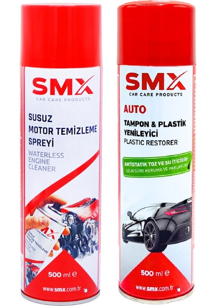 Susuz Motor Temizleme Spreyi 500 ml + Tampon & Plastik Yenileyici 500 ml
