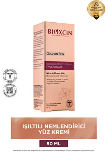 Gold On Skin Aydınlatıcı Yüz Kremi Tüm Cilt Tipleri İçin 50 ml Etkili Nemlendirici fiyatları