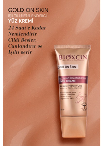 Gold On Skin Aydınlatıcı Yüz Kremi Tüm Cilt Tipleri İçin 50 ml Etkili Nemlendirici fırsatları