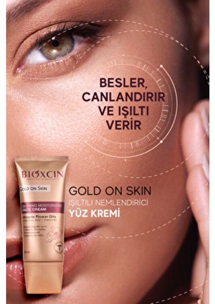 Gold On Skin Aydınlatıcı Yüz Kremi Tüm Cilt Tipleri İçin 50 ml Etkili Nemlendirici indirimleri