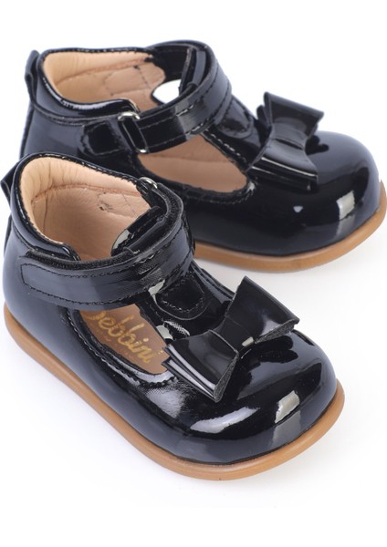 Angel-Siyah Fiyonklu Kız Çocuk Ilk Adım Ayakkabı modelleri