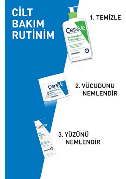 Yüz ve Vücut Nemlendirici Krem Tüm Cilt Tipleri İçin 340 gr Paket 2'li Etkili Nemlendirme