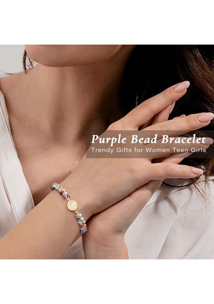 Doğal Taşlı Opal Merkezli Mor-Turkuaz Boncuklu Makrome Bileklik – Ayarlanabilir El Yapımı Kadın Bileklik fiyatları