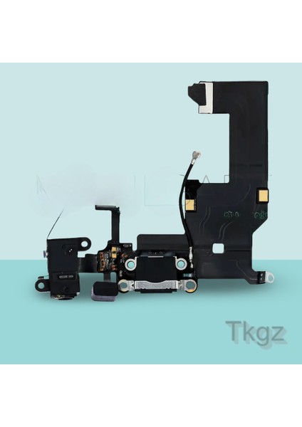 Apple Iphone 5 Full Şarj Soketi Filmi Flex Orjinal (Siyah)