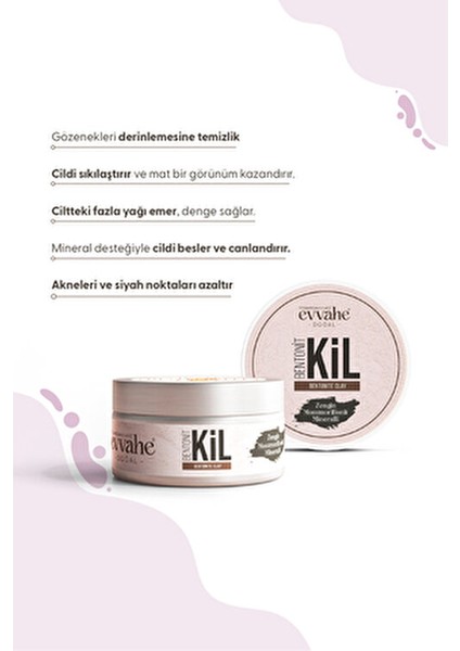 Bentonit Kil Onarıcı Etkiyle Tüm Cilt Tiplerine Uygun 150 gr Zengin Mineralli fırsatları
