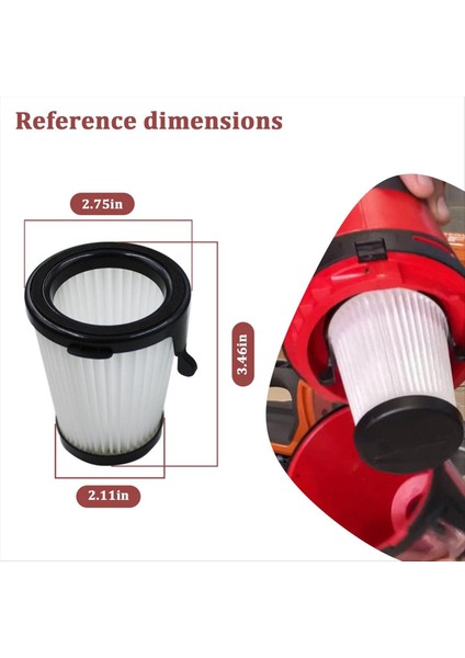 Değiştirme 49-90-1950 Vakum Hepa Filtresi 0850-20 Kablosuz Kuru Vakuma Uyar (2 Pc) (Yurt Dışından) fiyatları