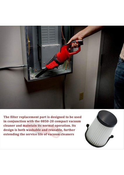 Değiştirme 49-90-1950 Vakum Hepa Filtresi 0850-20 Kablosuz Kuru Vakuma Uyar (2 Pc) (Yurt Dışından) indirimleri