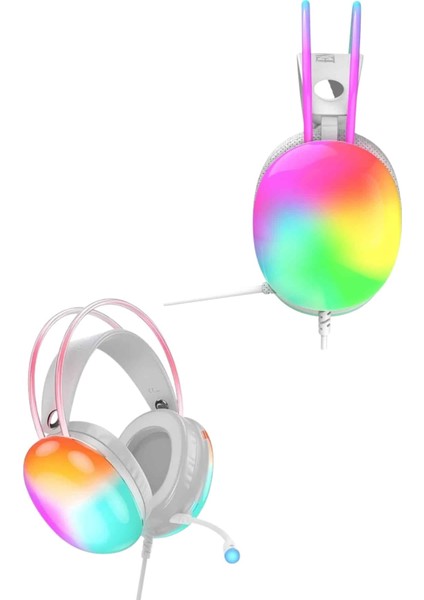 Techmrt Kablosuz Bluetooth Kulaklık Rgb Işıklı Kulak Üstü 5.3 Bluetooth Bağlantılı indirimleri