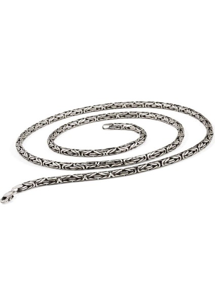 925 Ayar Gümüş Erkek Kolye Zincir Yuvarlak Kral Model msn18y modelleri