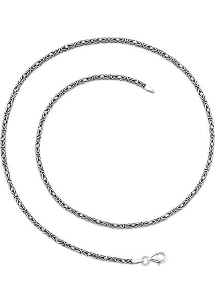 925 Ayar Gümüş Erkek Kolye Zincir Yuvarlak Kral Model msn18y fiyatları