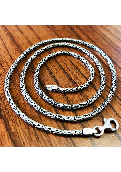 925 Ayar Gümüş Erkek Kolye Zincir Yuvarlak Kral Model 2,5mm msn18y fiyatları