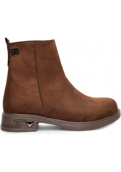 Kahve Içi Termal Astar Süet Kadın Bot NSB946