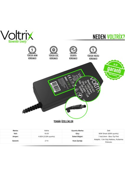 Dell Vostro 3450 Uyumlu Adaptör, Şarj Aleti - Cihazı (90W) fiyatları