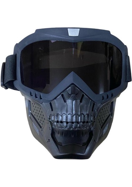 Jet Kask Maskesi Şeffaf Kuru Kafa