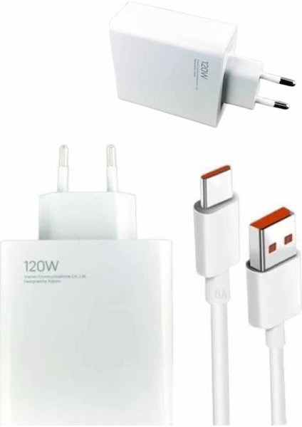 Techmrt 120W Şarj Aleti Hızlı Çift Turbo Şarj Aleti Seti Beyaz fırsatları