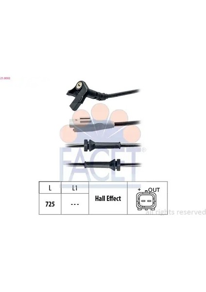 210092 Abs Sensoru On 4545E7 9655270080 9813759680