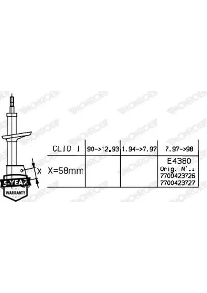 G7485 On Amortisor 7700423726 7700423727