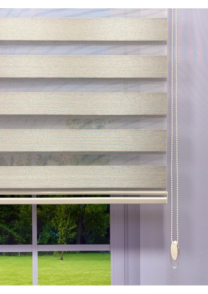 Kırık Bej Işık Geçirmez Zebra Stor Perde - Karartma Özellikli, Yüksek Kalite Kumaş fırsatları