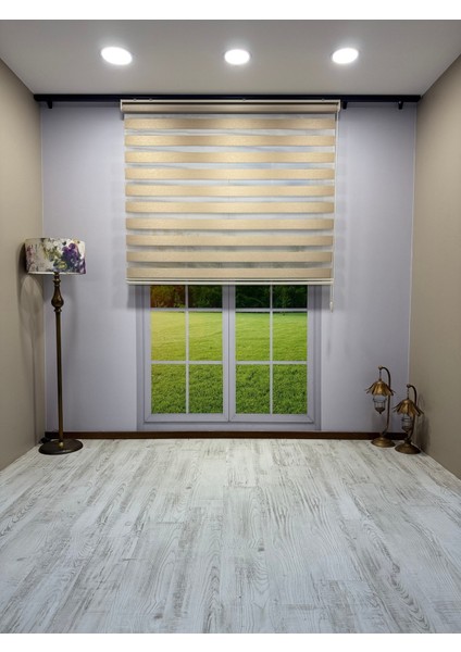 Tarçın Bej Işık Geçirmez Zebra Stor Perde - Karartma Özellikli, Yüksek Kalite Kumaş modelleri