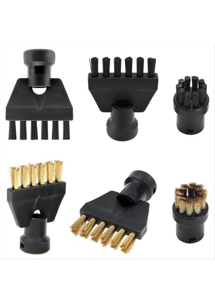 Karcher Sc1 Sc2 Sc4 Sc5 Için Steam Temizleyici Aksesuarları Fırça Ek Seti Yuvarlak Fırça Setleri Düz Fırça Başlıkları Içerir (Yurt Dışından)