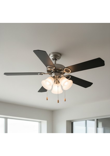 5 Kanatlı Metal Dekoratif Tavan Vantilatörü 60W KCF284 fırsatları