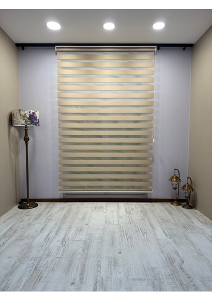 Tarçın Bej Işık Geçirmez Zebra Stor Perde - Karartma Özellikli, Yüksek Kalite Kumaş