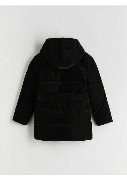 Lcw Kids Siyah Kapüşonlu Kız Çocuk Kaban fiyatları