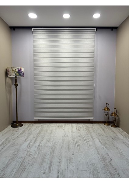 Açık Gri Işık Geçirmez Zebra Stor Perde - Karartma Özellikli, Yüksek Kalite Kumaş fiyatları