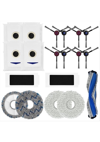 Ecovacs Deebot T30 Pro Omni T30 Max Ana Yan Fırça Hepa Filtre Mop Bez Tuz Torbaları Yedek Parçalar (Yurt Dışından)