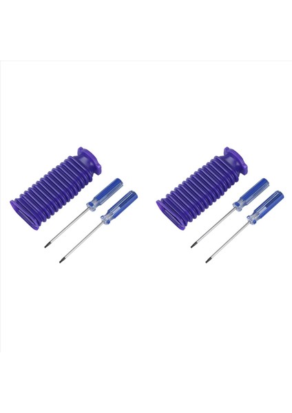 2x Dyson V6 V7 V7 V8 V8 V11 V11 Vakum Süpürge Yedek Aksesuarları Yumuşak Velvet Silin Emme Mavi Hortum (Yurt Dışından)