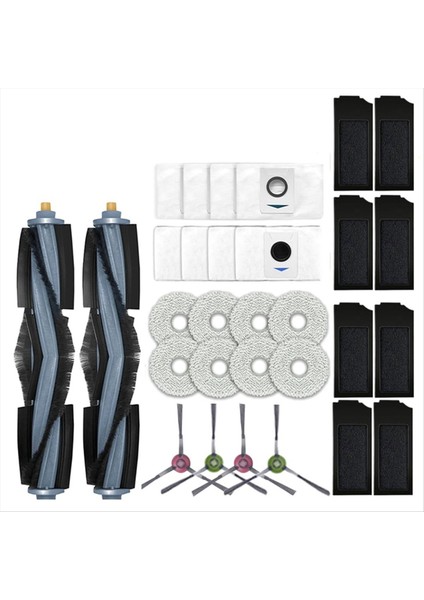 Ecovacs Için X1S Pro Deebot Vakum Temizleyici Yedek Yedek Aksesuarlar Ana Yan Fırça Hepa Filtre Mop Bez Toz Çantası (Yurt Dışından)