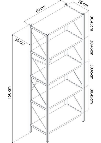 Metal Kitaplık 5 Raflı Kitaplık Dosya Kitap Rafı Ofis Ev Rafı Kitap Raf Ceviz modelleri