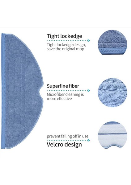 8pcs Roborock T7 T7 Plus S7 Yeniden Kullanılabilir Zemin Uzmanı Islak Yedek Mikrofiber Yumuşak Ped Için (Yurt Dışından) fırsatları