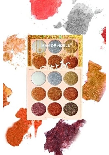 9'lu Glitter Far Paleti Çok Renkli Toz Formda 18G Taşınabilir Ambalaj indirimleri