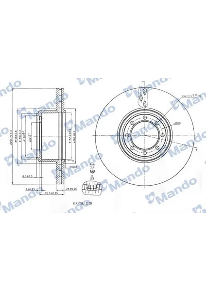 MBC035392 Arka Fren Diski 2996043 7186485 (2 Adet Fiyatıdır)