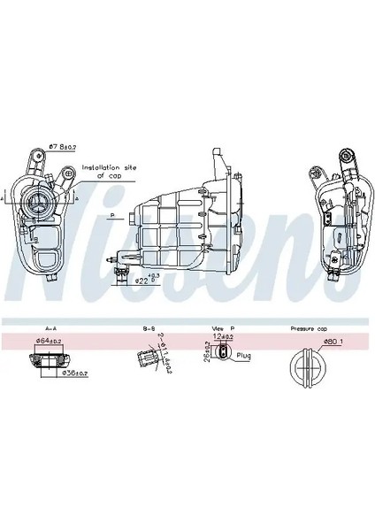 996301 Yedek Su Deposu 8K0121405A 8K0121405E 8K0121405G