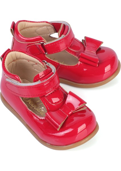 Angel-Kırmızı Fiyonklu Kız Çocuk Ilk Adım Ayakkabı modelleri