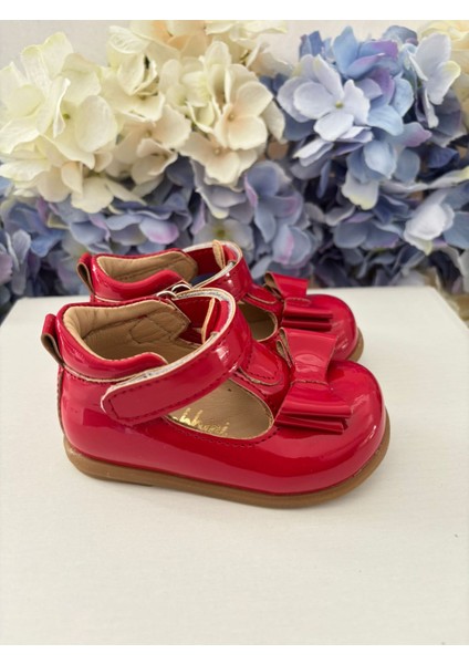 Angel-Kırmızı Fiyonklu Kız Çocuk Ilk Adım Ayakkabı fırsatları