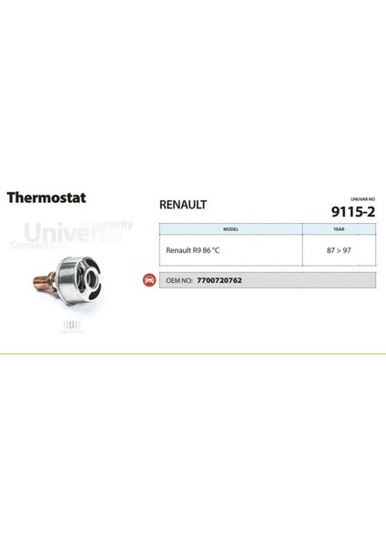 91152 Termostat 7700720762