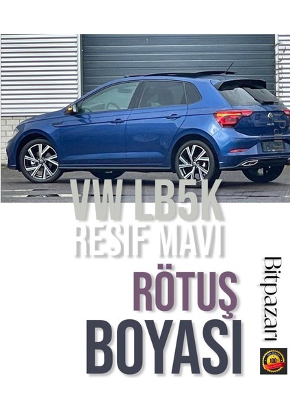 Vw Polo, Passat, Taıgo, Tıguan - Reef Blue LB5K - Resif Mavi Profesyonel Rötüş Boyası