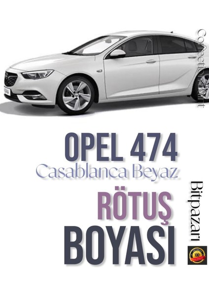 Opel 474 Casablanca Beyaz – Orijinal Rötuş Boyası ve Fırça Seti 25ML | Çizik ve Taş Izi Giderici