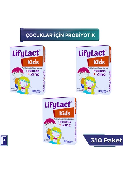 Kids Probiyotik - Prebiyotik Saşe - Çinko 3'lü Set