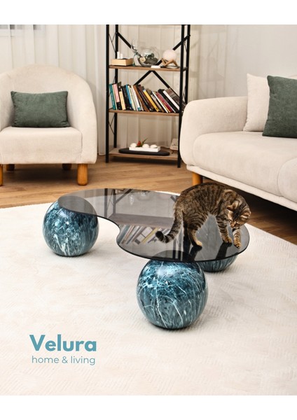 Modern Orta Sehpa & Küre Sehpa & Top Sehpa & Füme Fasulye Cam & Ocean fırsatları